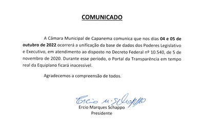 Comunicado Sistema